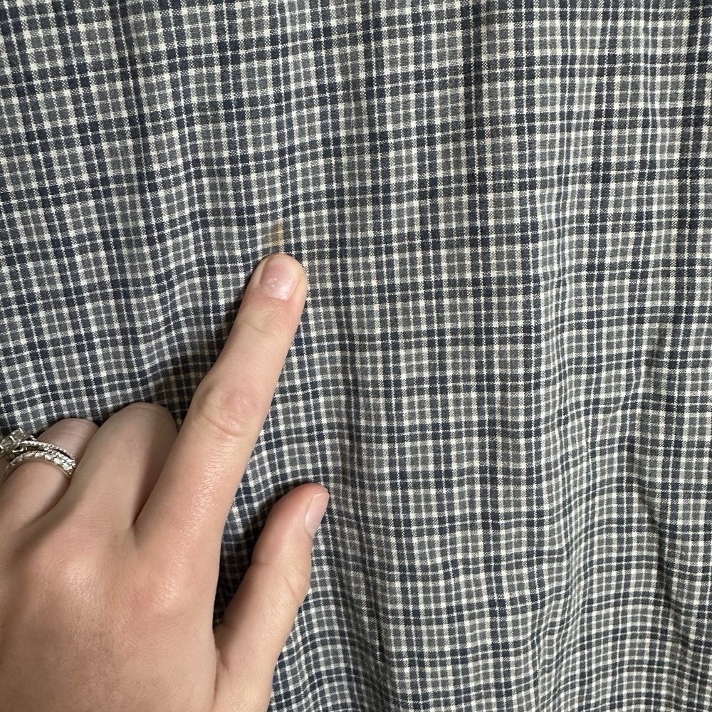 Carhartt Long Sleeve Button Down‎ Men's Size XL Tall Plaid Blue Workwear Casual - Picture 6 of 7